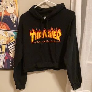 Thrasher cropped hoodie